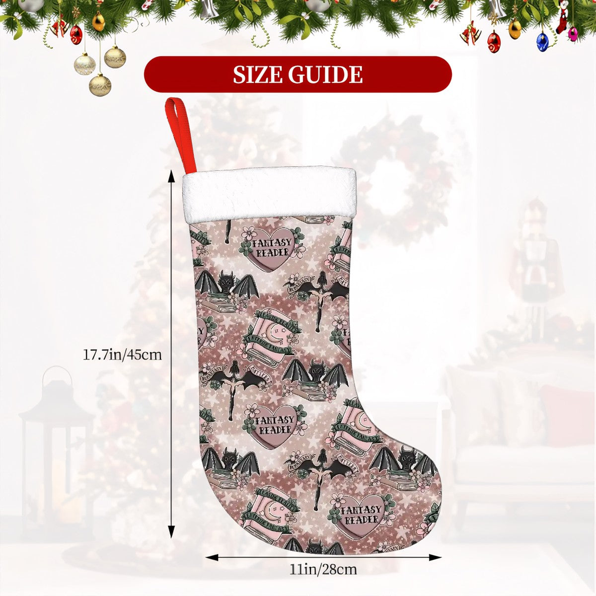 Fantasy matters romantasy bookish christmas stocking