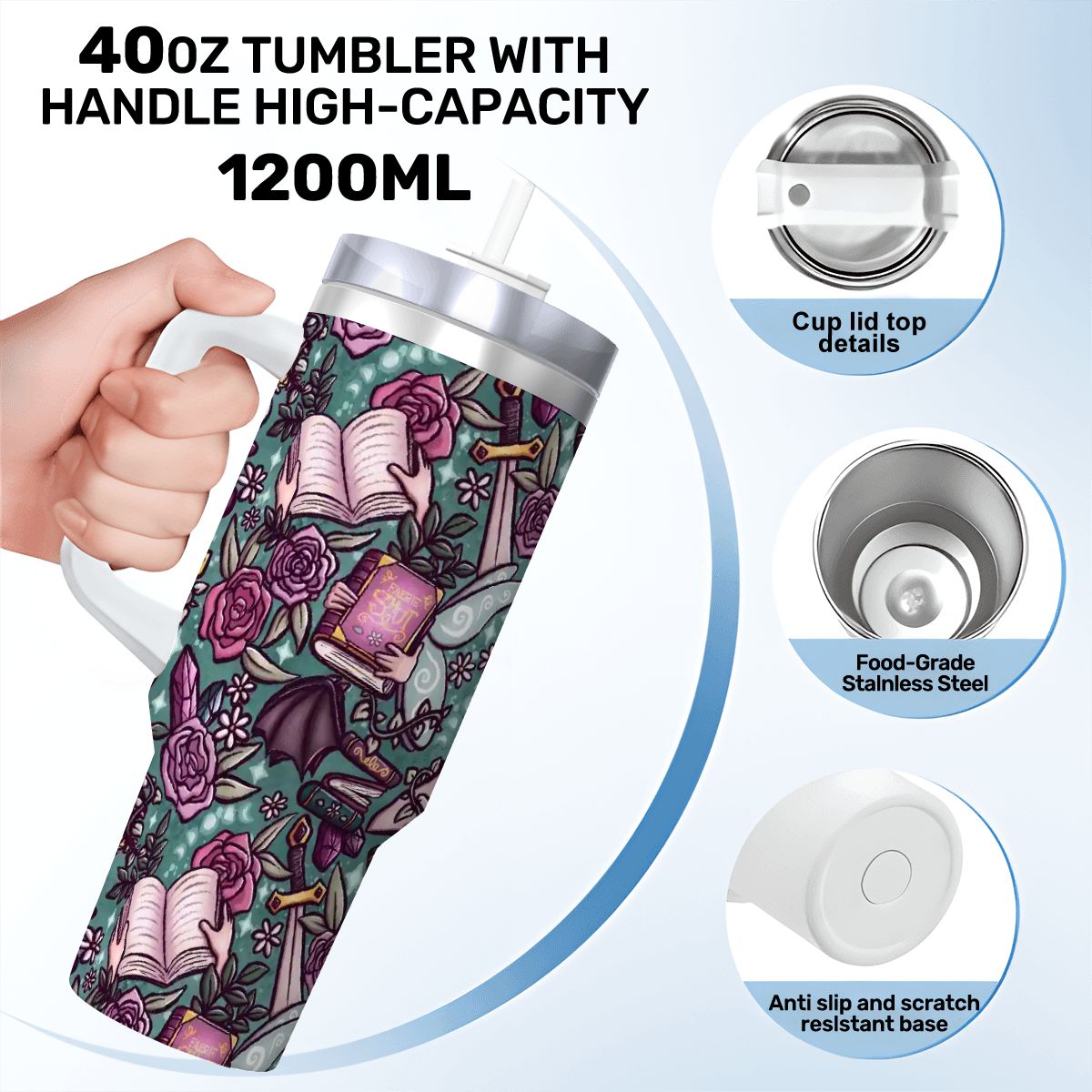 Faerie Smut romantasy fantasy bookish 40oz tumbler