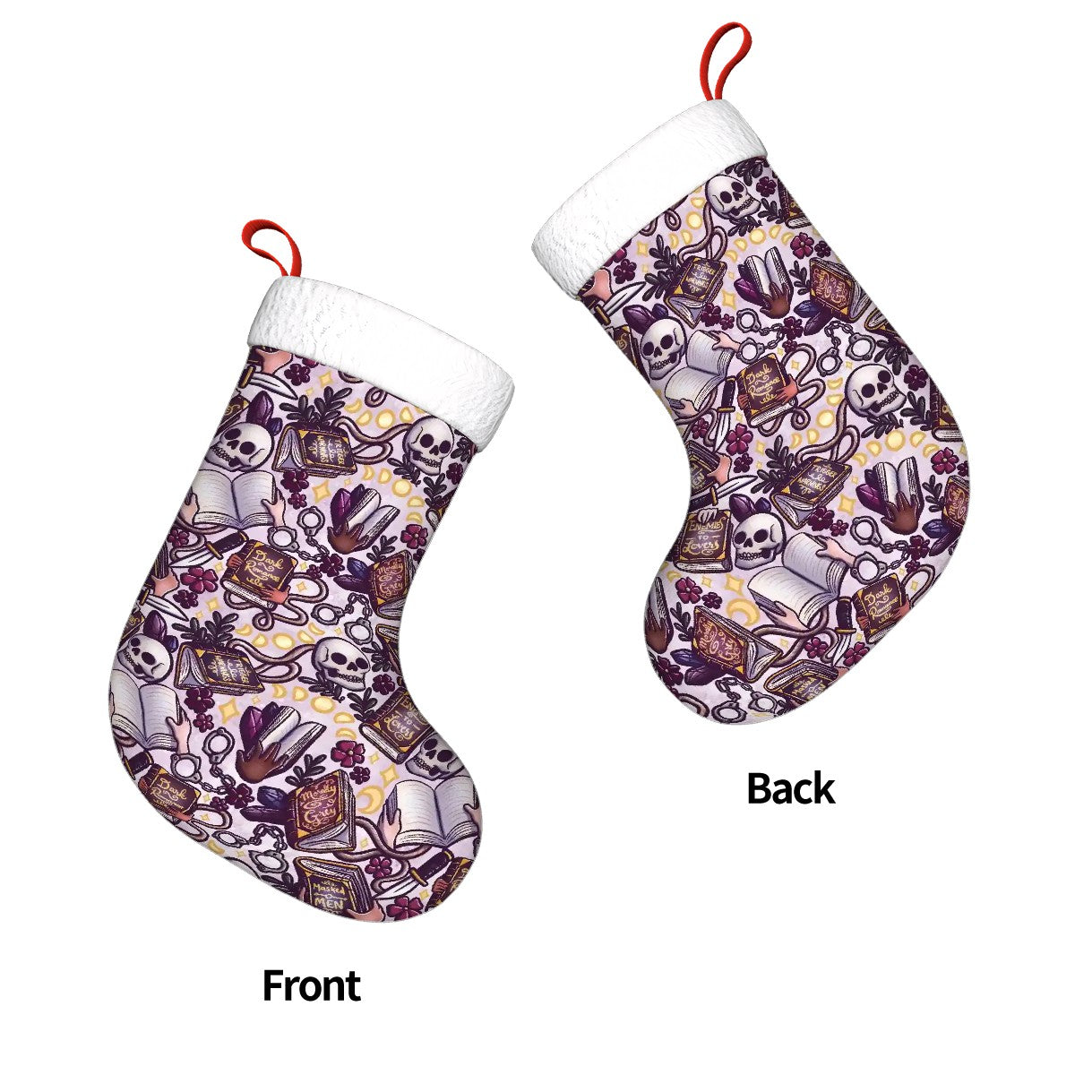 Dark romance bookish christmas stocking