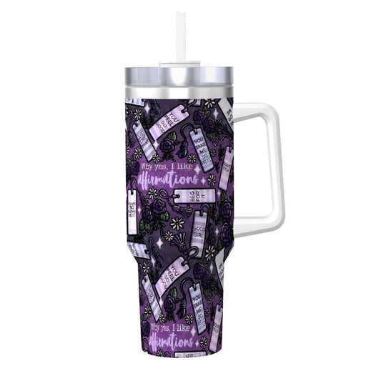 Yes I like affirmations smutty bookish 40oz travel mug