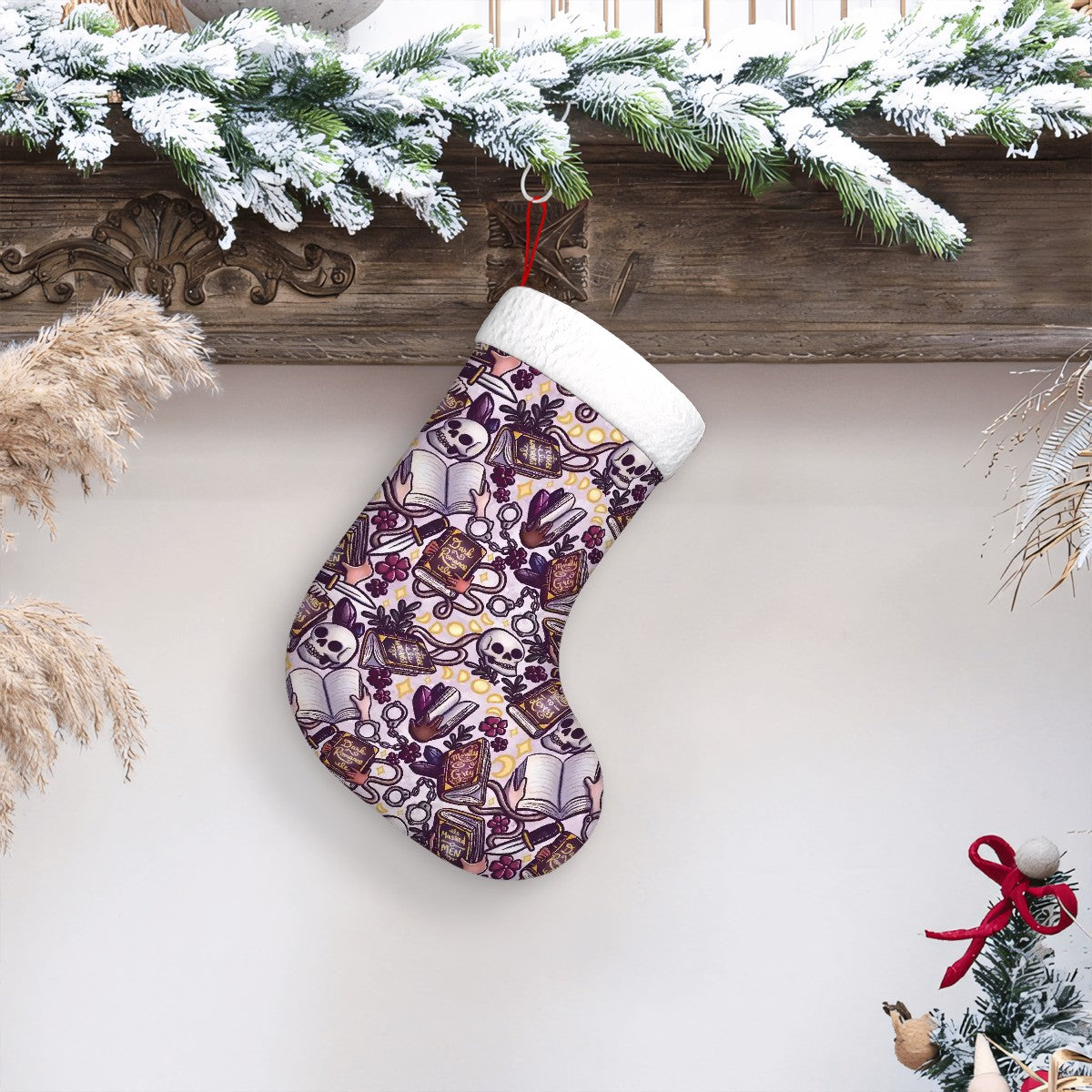 Dark romance bookish christmas stocking