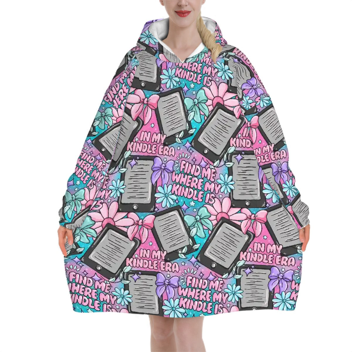 In my kindle era bookish hooded blanket