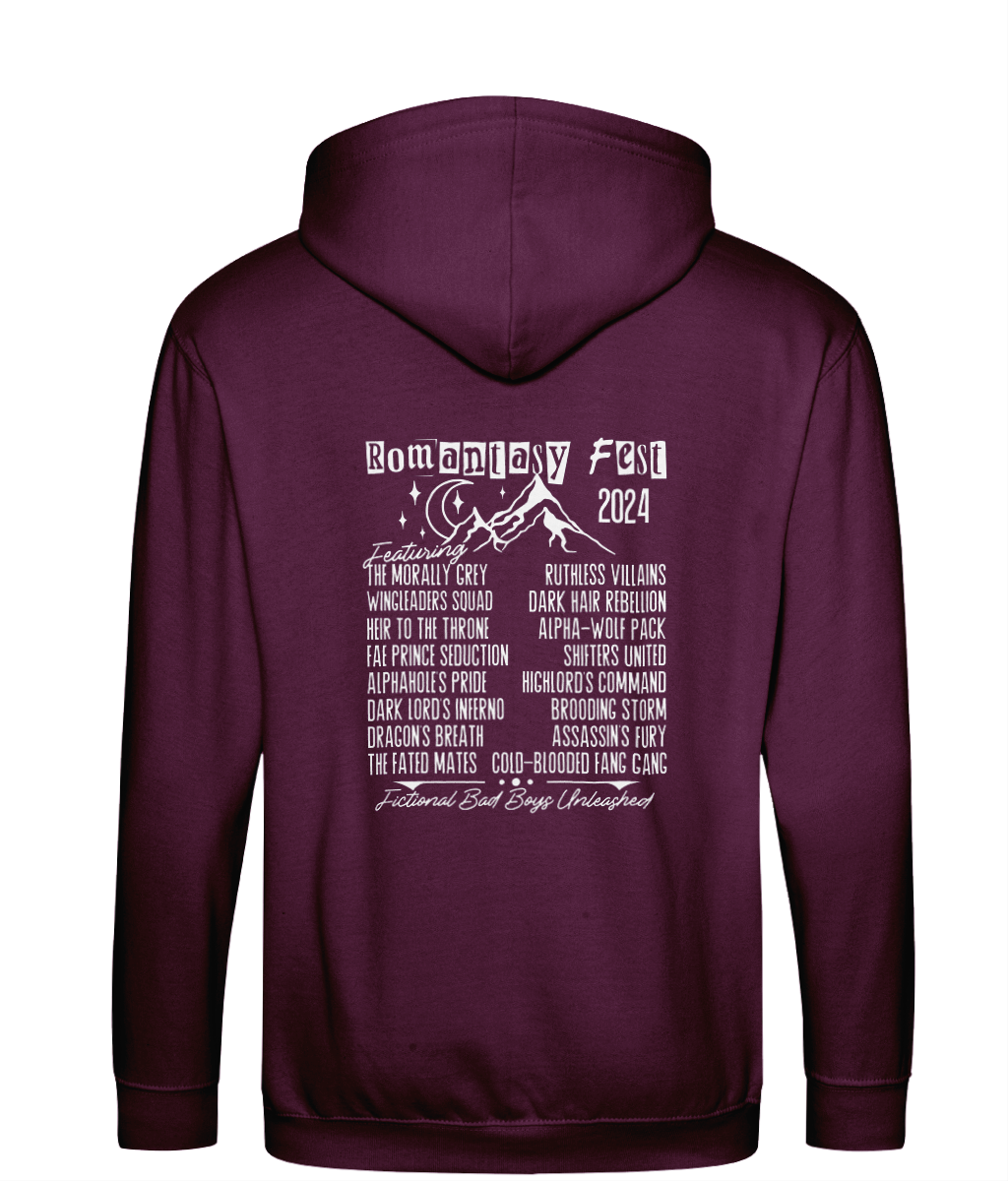 Romantasy fest bookish zip up hoodie