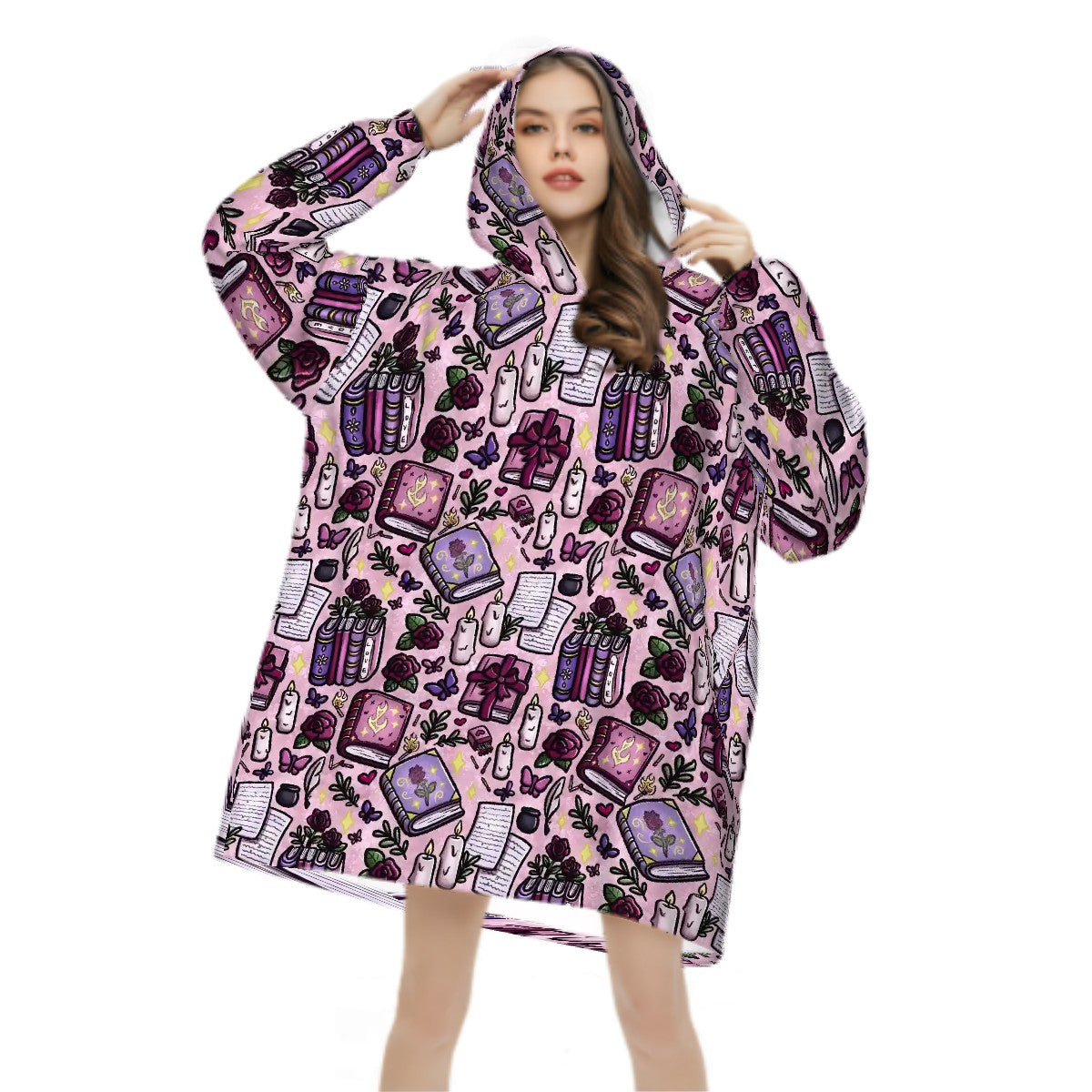 Slow burn romance bookish hooded blanket