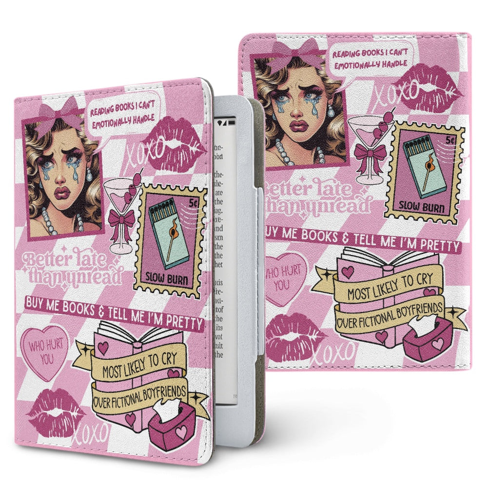 Glam reader PU cover for Kindle paperwhite 11th 12th gen vegan leather wallet style case