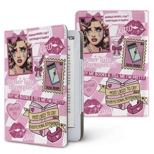 Glam reader PU cover for Kindle paperwhite 11th 12th gen vegan leather wallet style case