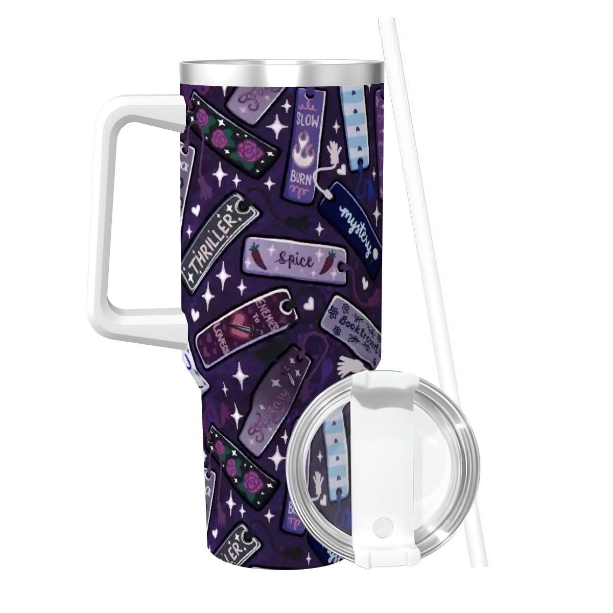 Genres and tropes bookmarks bookish travel mug 40oz