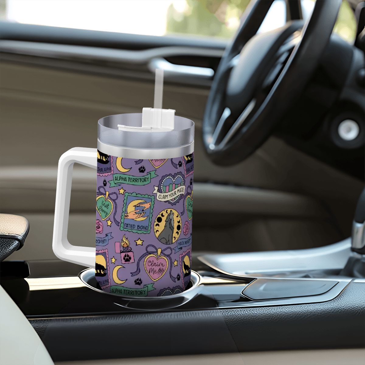 Omegaverse shifter romance bookish travel mug 40oz
