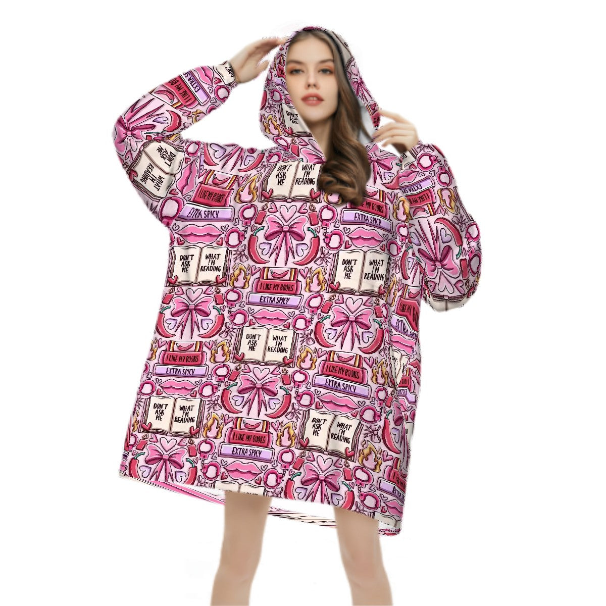 Don't ask what I'm reading spicy romance bookish hooded blanket