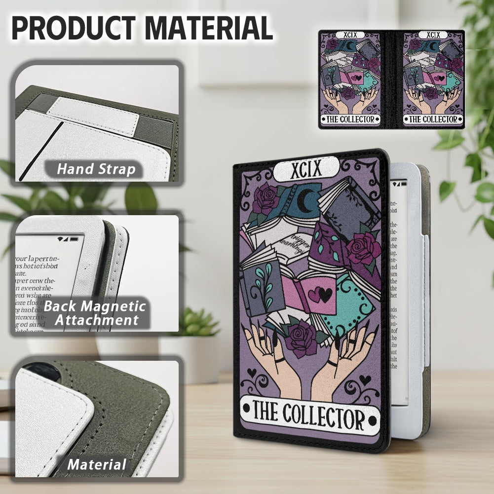 The collector tarot style PU cover for Kindle paperwhite 11th 12th generation wallet style e-reader case in vegan leather