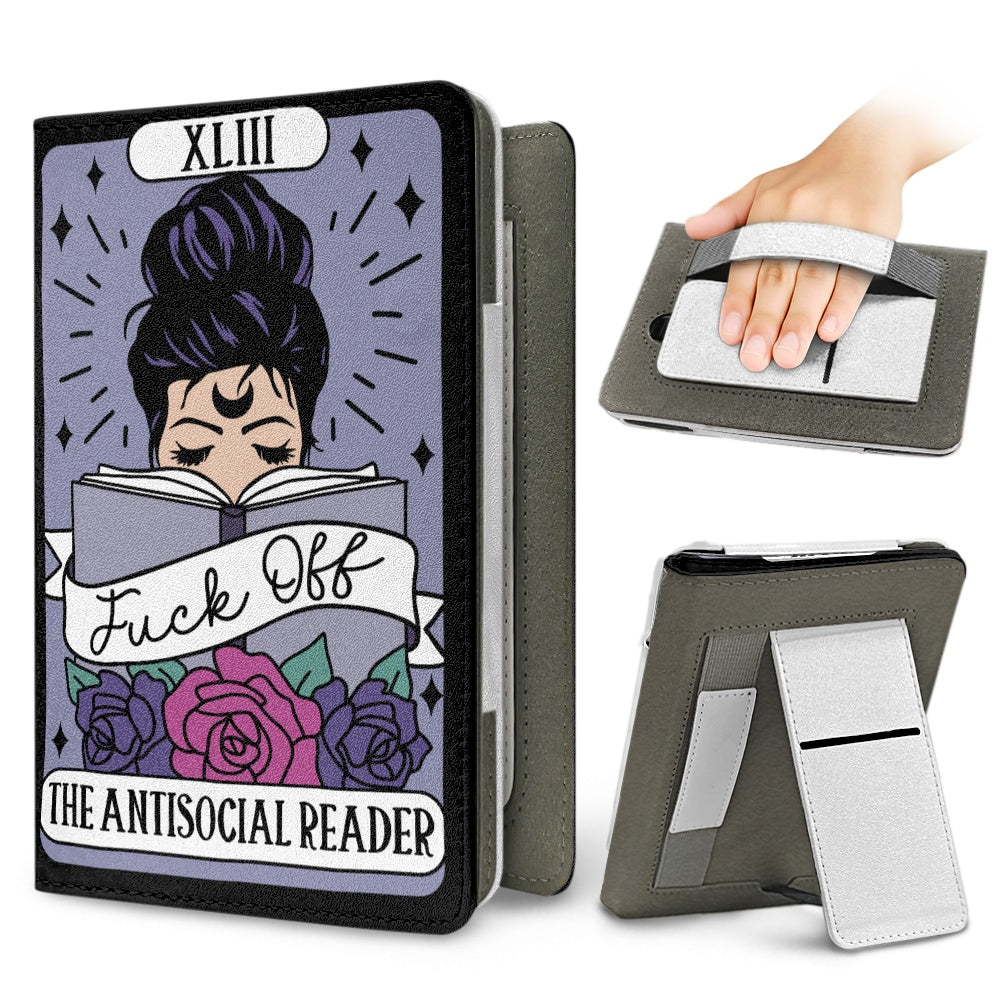 The antisocial sweary reader bookish vegan leather PU cover for Kindle paperwhite 11th 12th gen