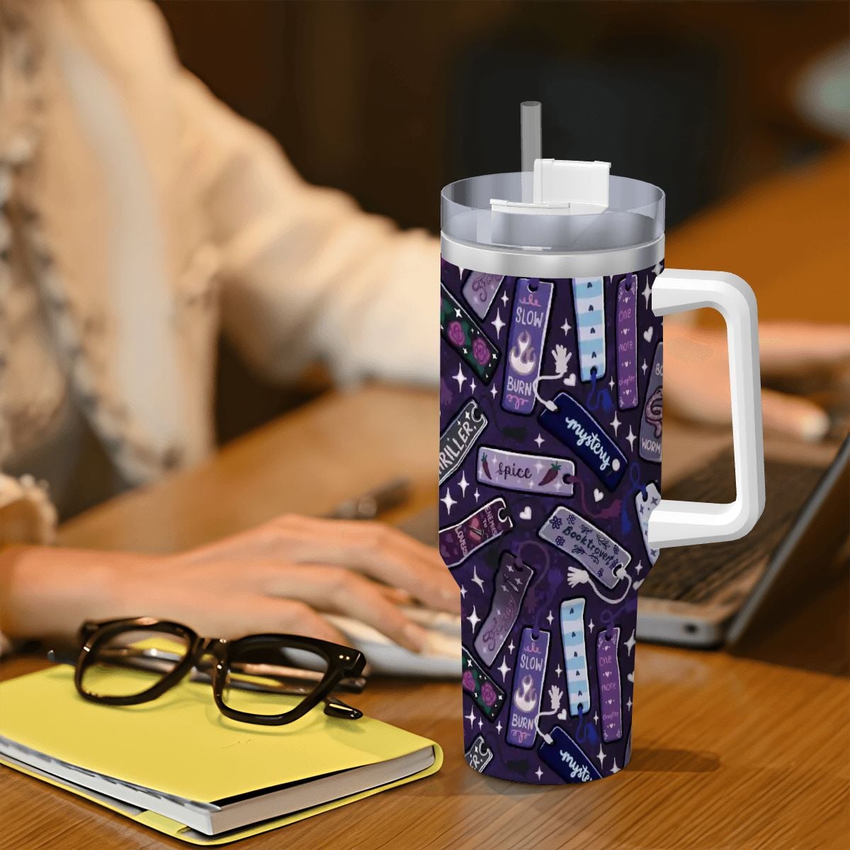 Genres and tropes bookmarks bookish travel mug 40oz