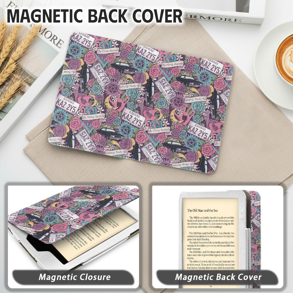 Kansas PU cover for Kindle paperwhite 11th 12th gen vegan leather wallet style case