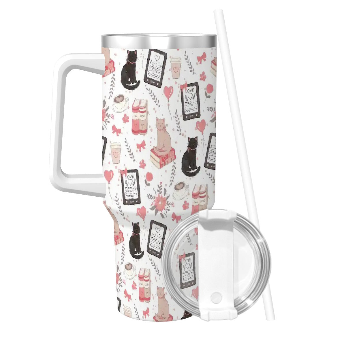 Love cats and kindles bookish 40oz travel mug