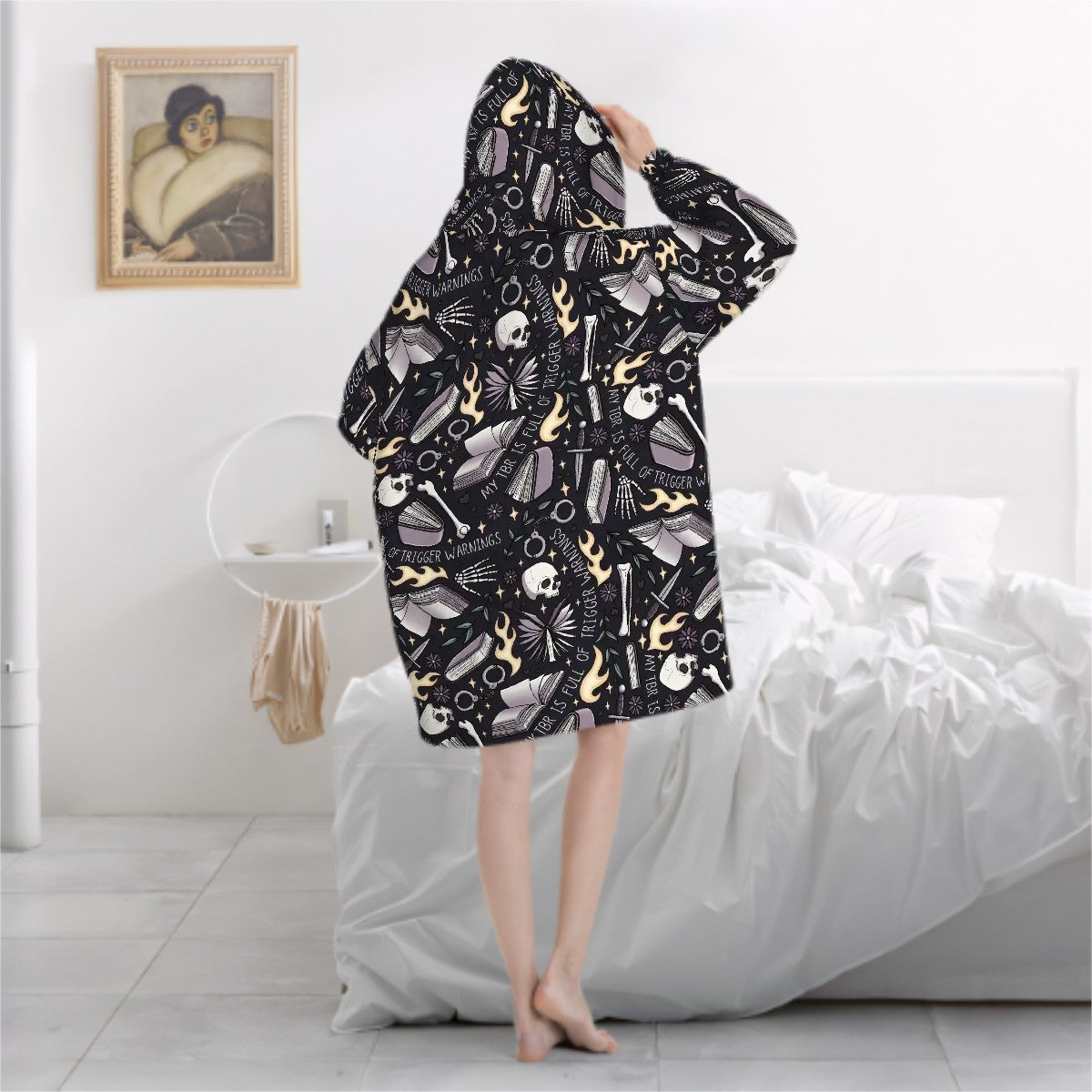 Dark My TBR is full of trigger warnings dark romance bookish blanket hoodie