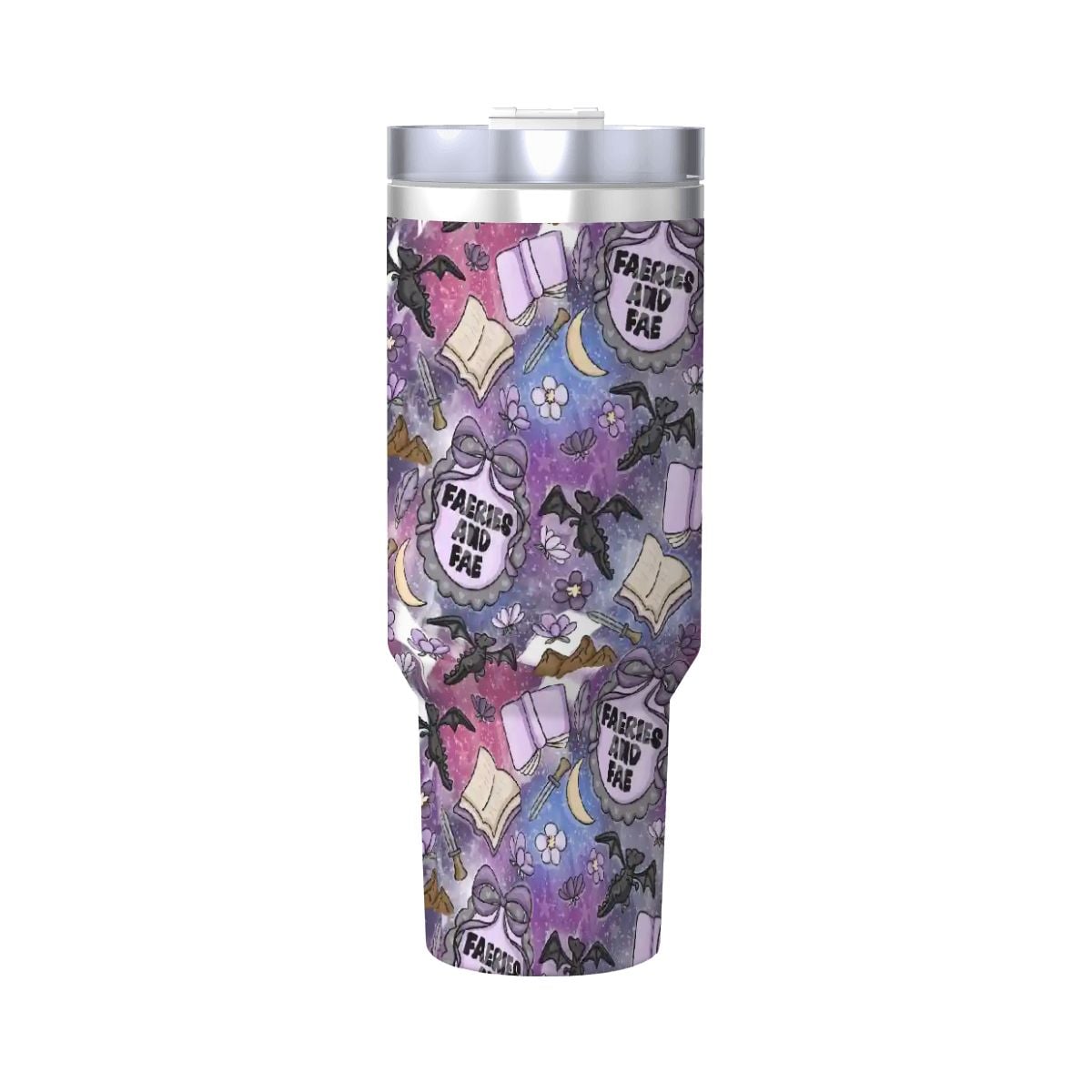 Faeries and fae romantasy fantasy bookish travel mug 40oz