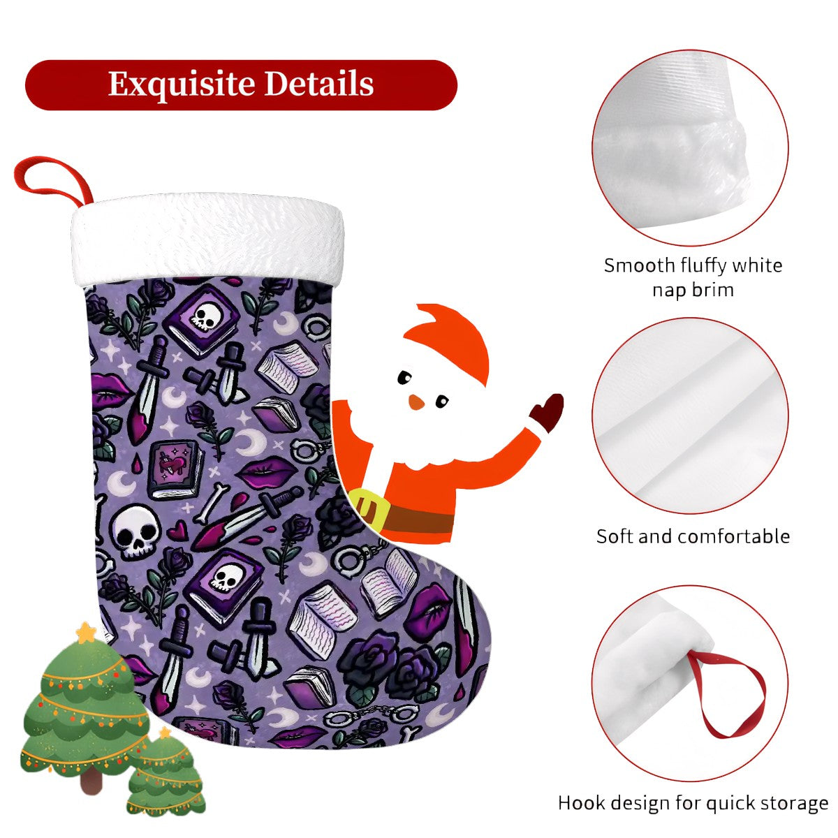 Here for the villain dark romance smut reader bookish Plush Christmas Stockings