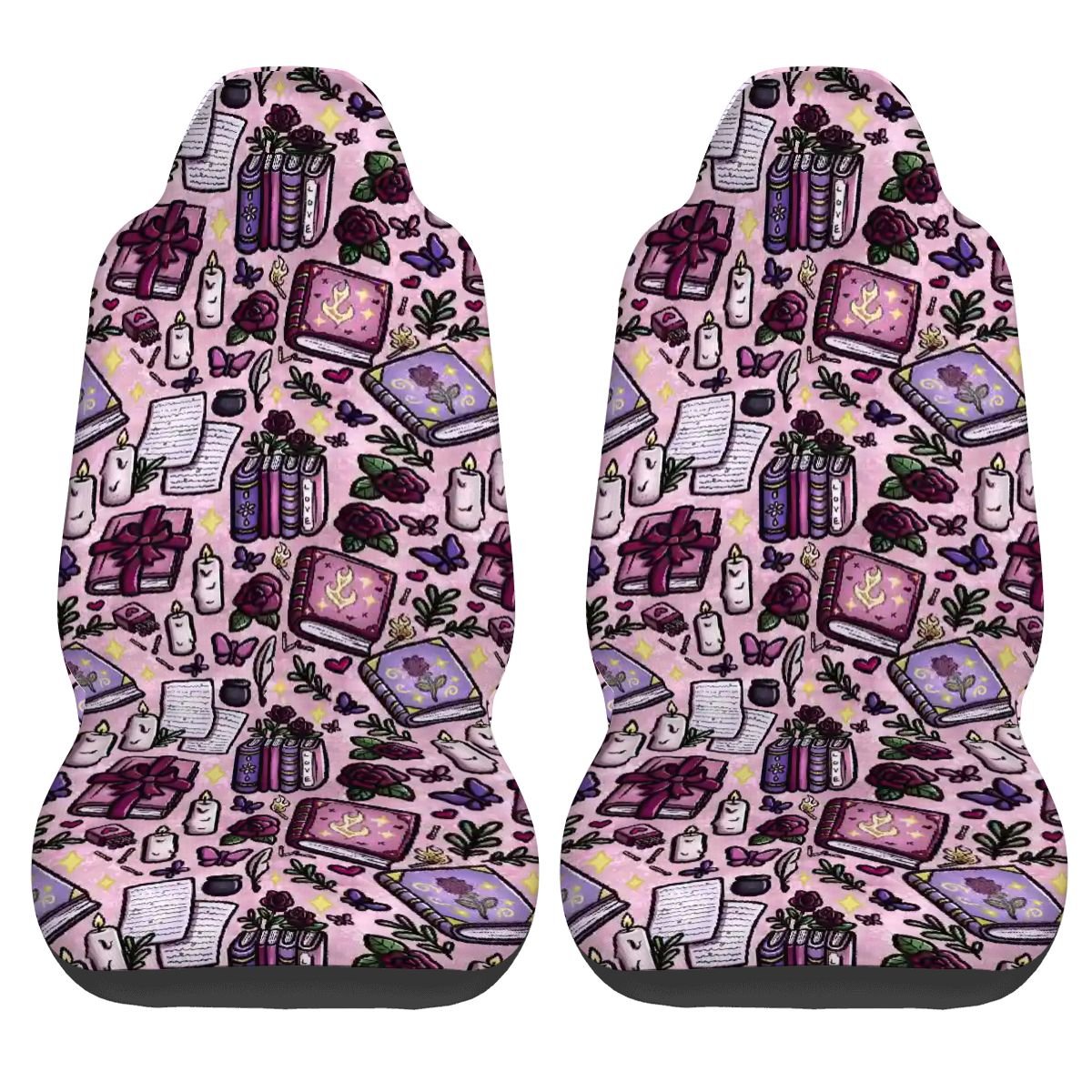 Slow burn romance lover bookish Car Front Seat Covers