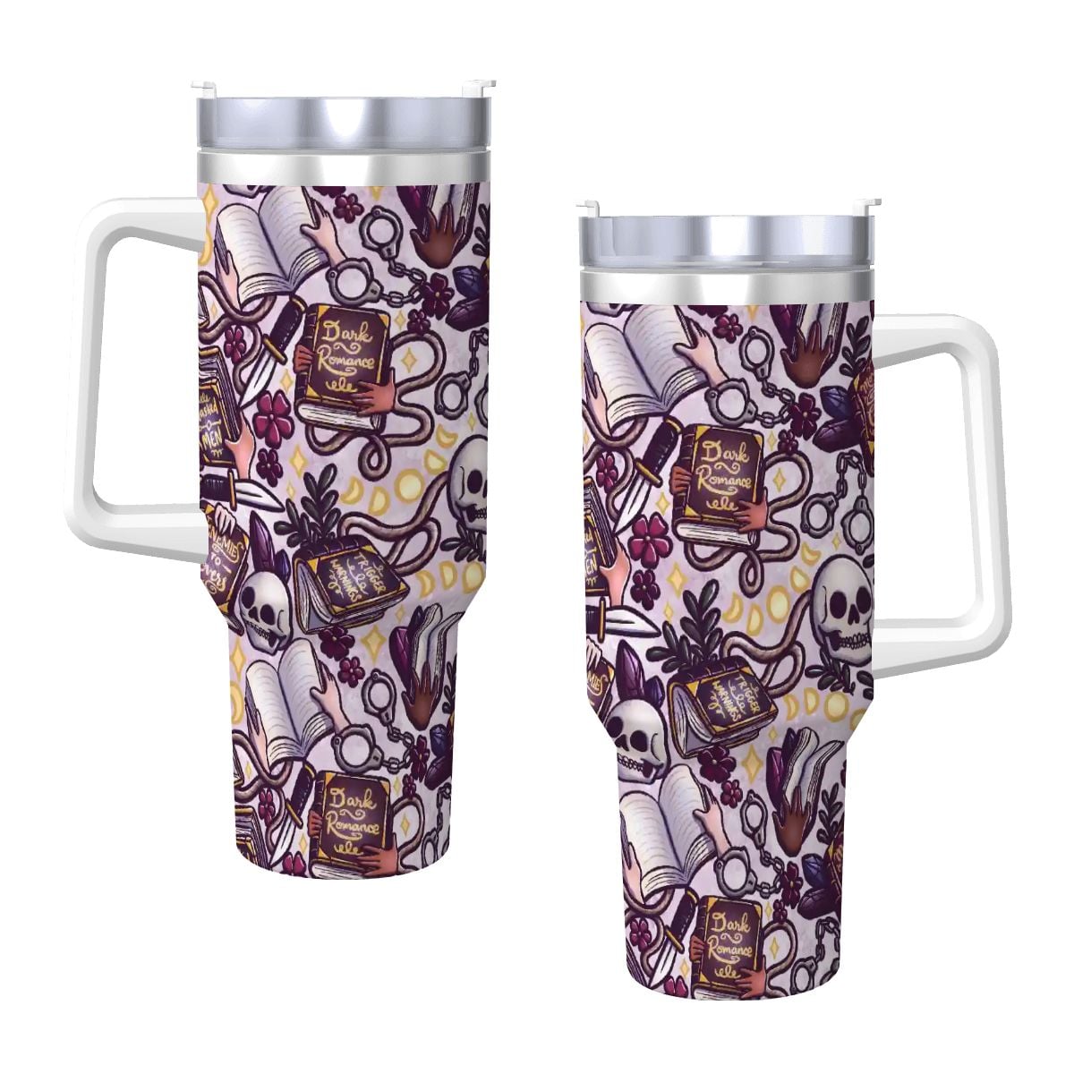 Dark romance bookish travel mug 40oz