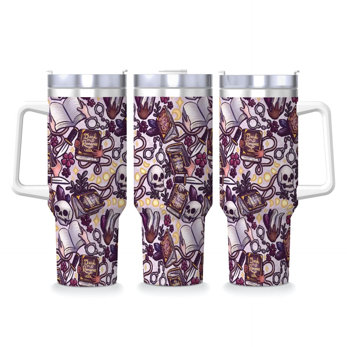 Dark romance bookish travel mug 40oz