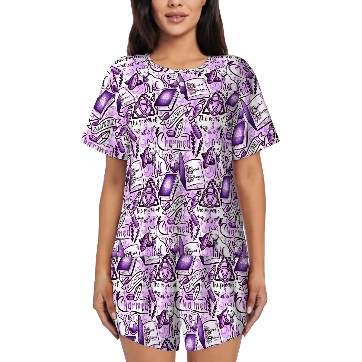 Halliwell sisters lilac pajamas pjs pyjamas