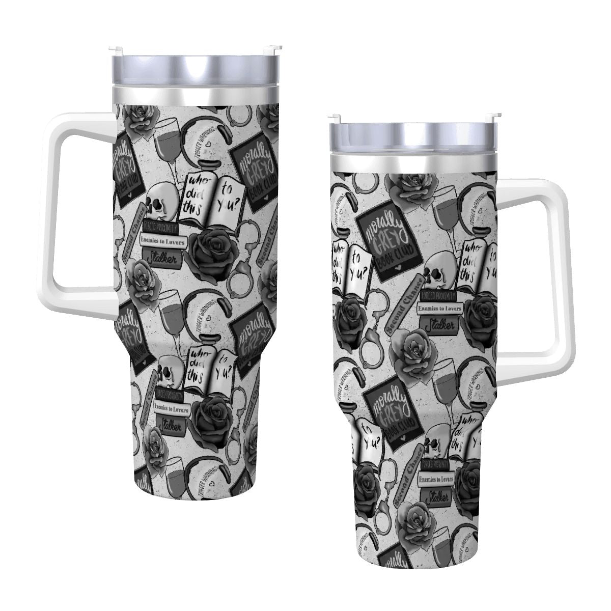 Morally grey dark romance bookish travel mug 40oz
