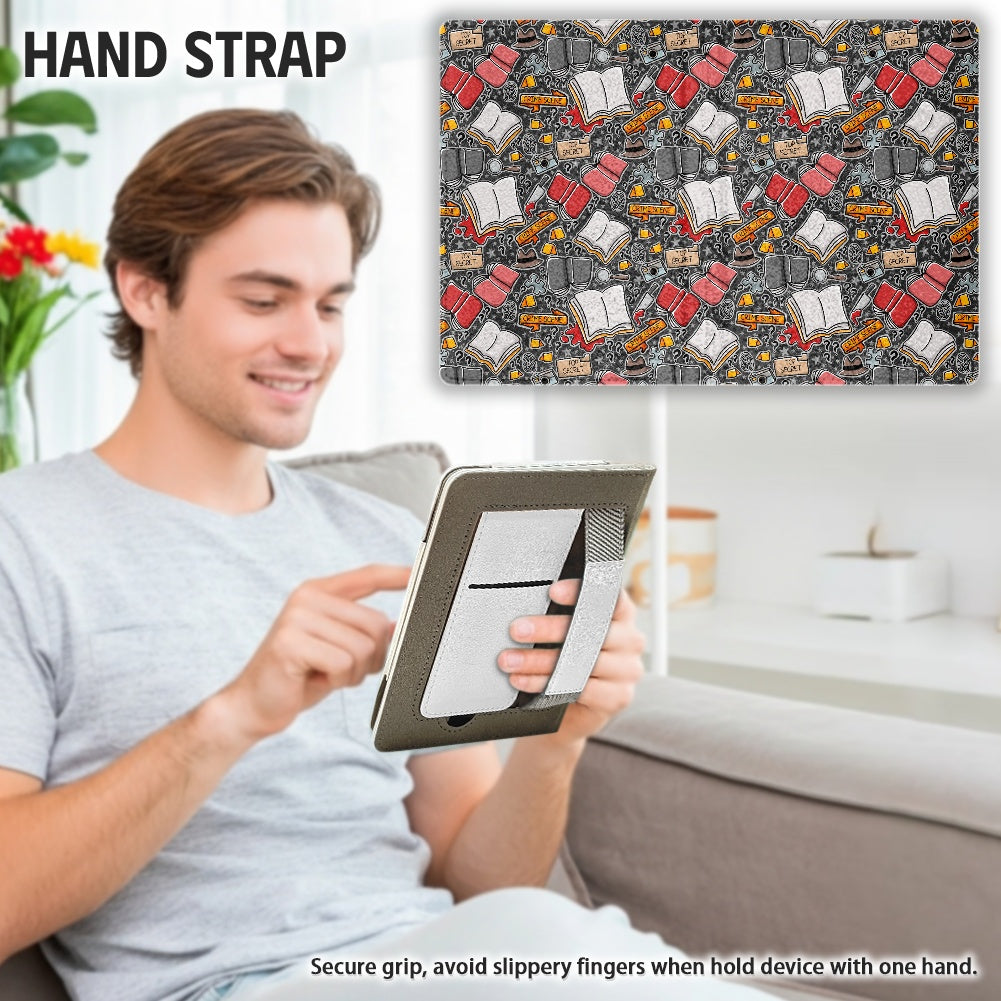 Cartoon crime scene thriller reader PU cover for Kindle 11th 12th gen and coloursoft