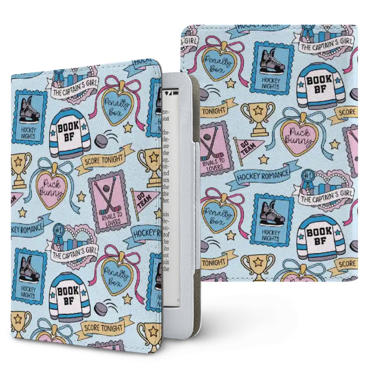 Hockey Romance stamps kindle case for paperwhite 11th 12th gen and coloursoft