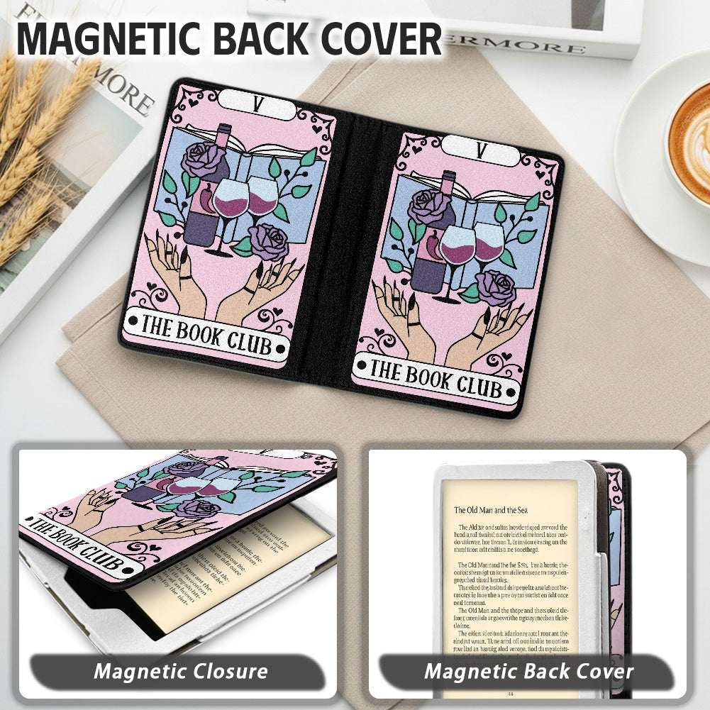 The book club bookish vegan leather PU cover for Kindle paperwhite 11th 12th gen