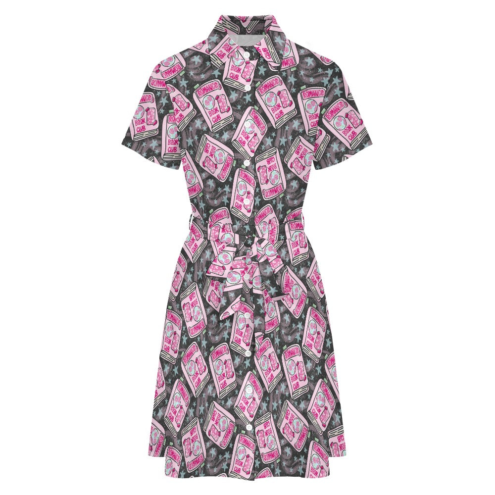 Romance book club bookish shirt dress