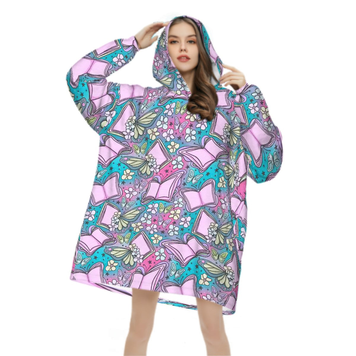 Bookerfly bookish hooded blanket