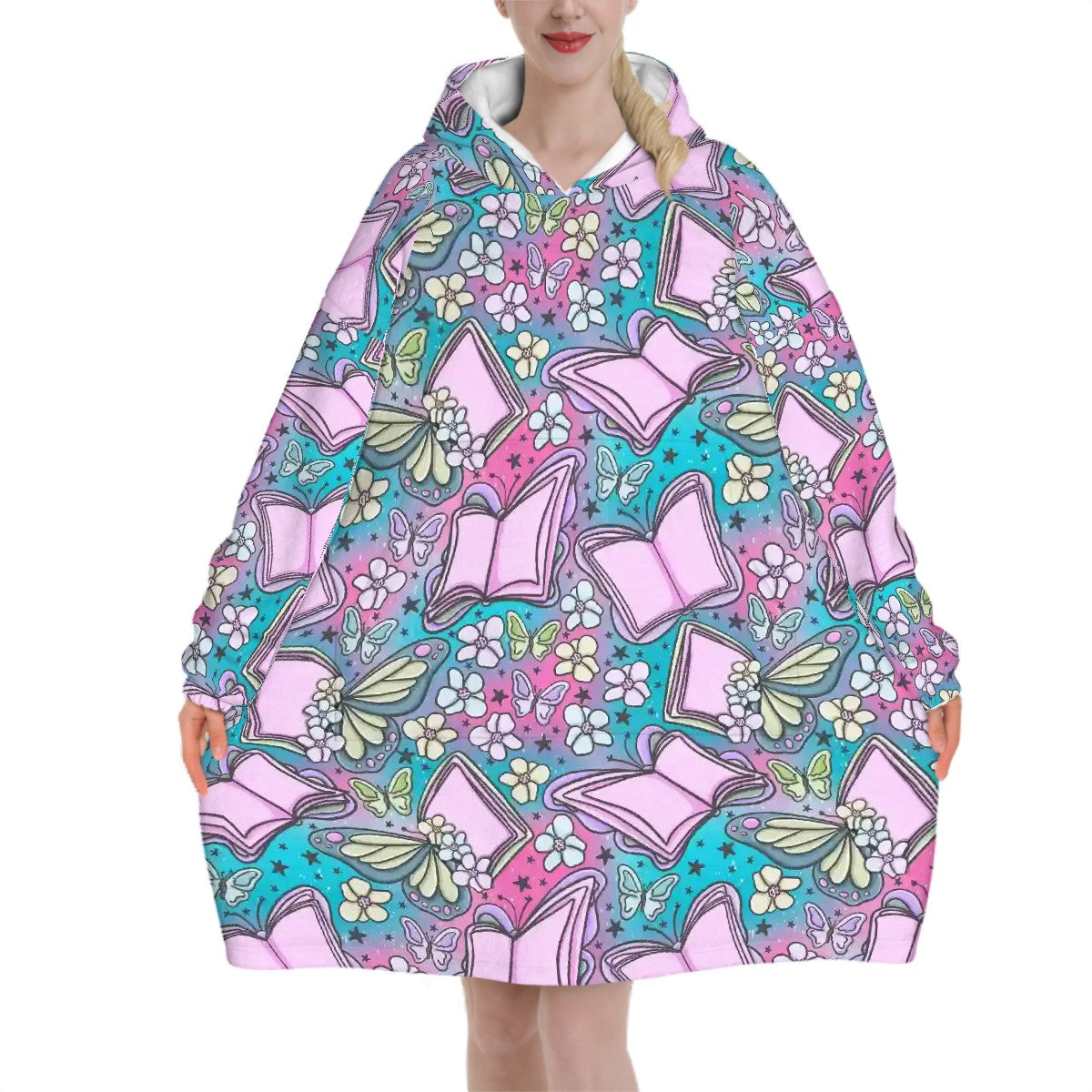 Bookerfly bookish hooded blanket