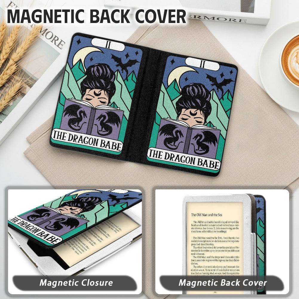 The Dragon Babe bookish vegan leather PU cover for Kindle paperwhite 11th 12th generation