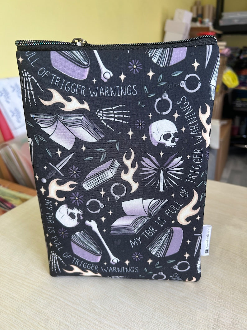 My TBR is full of trigger warnings darkbookish book sleeve book jacket booksleeve