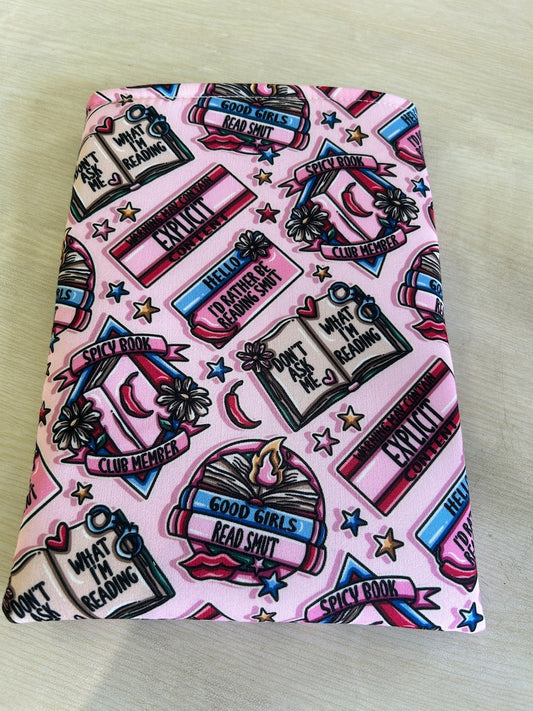 Pink smutty romance reader bookish book sleeve book jacket booksleeve