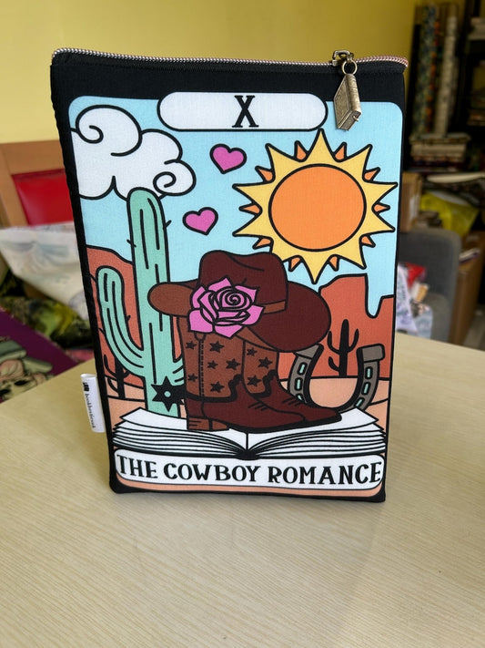 Cowboy romance tarot style bookish book sleeve book jacket booksleeve
