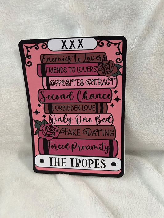 Trope book stack tarot style kindle insert for clear case