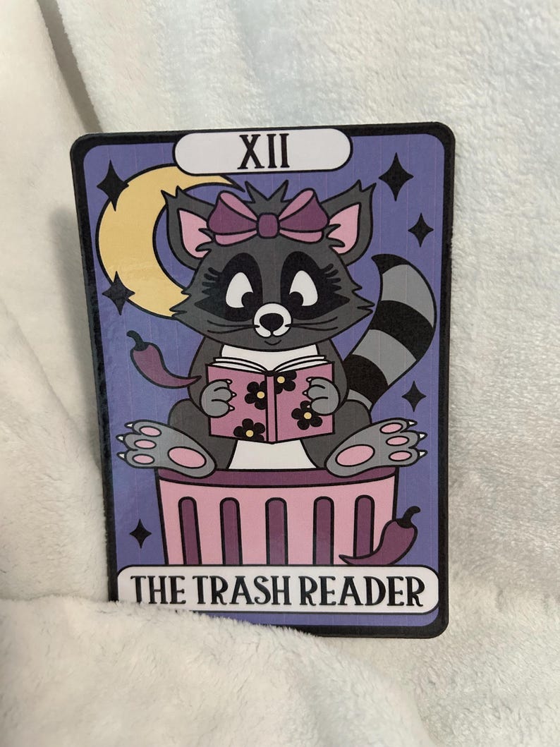 The trash reader tarot style kindle insert for clear case