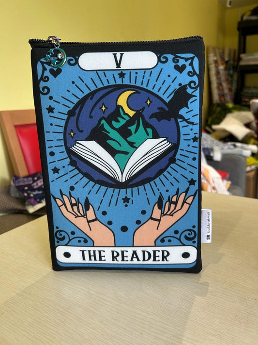 The reader tarot style bookish book sleeve book jacket booksleeve