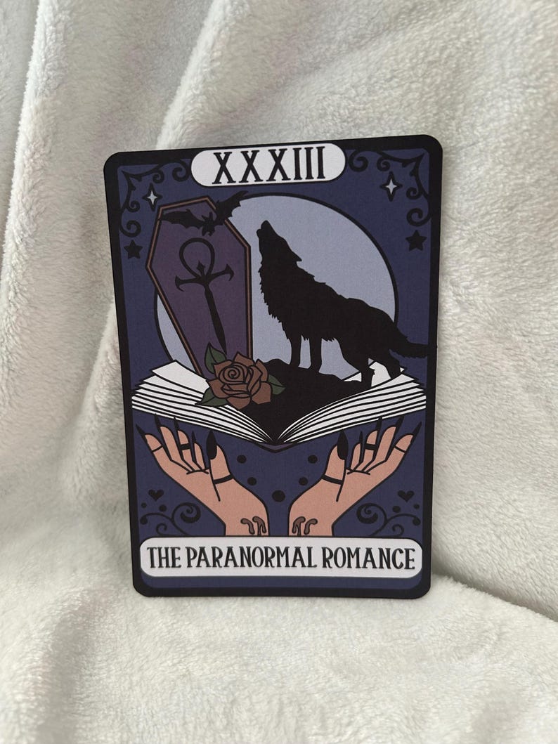 Paranormal romance tarot style kindle insert for clear case