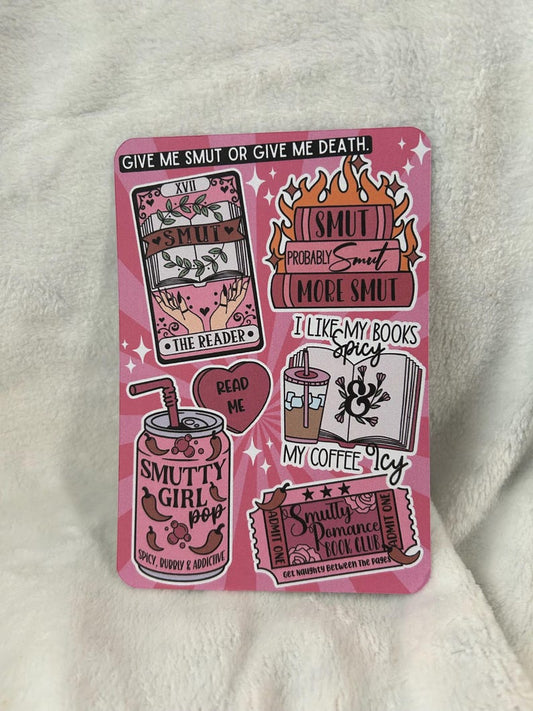 The smut reader sticker style kindle insert for clear case
