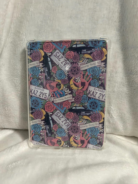 Floral supernatural kansas kindle insert for clear case