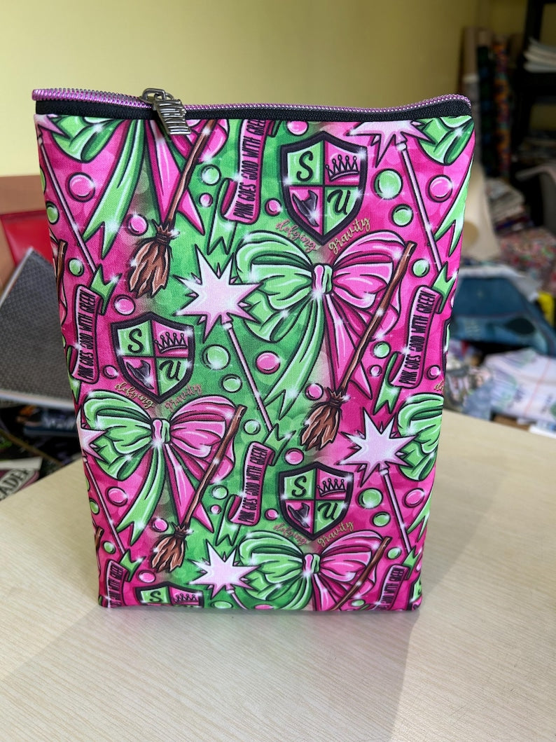 Pink goes with green bookish book sleeve book jacket booksleeve