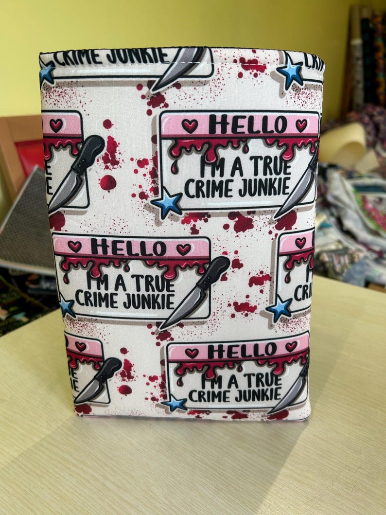 True crime junkie bookish book sleeve book jacket booksleeve