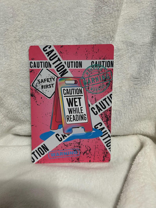 Caution wet while reading kindle insert for clear case