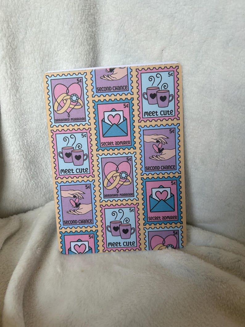 Sweet fluffy romance stamps kindle insert for clear case