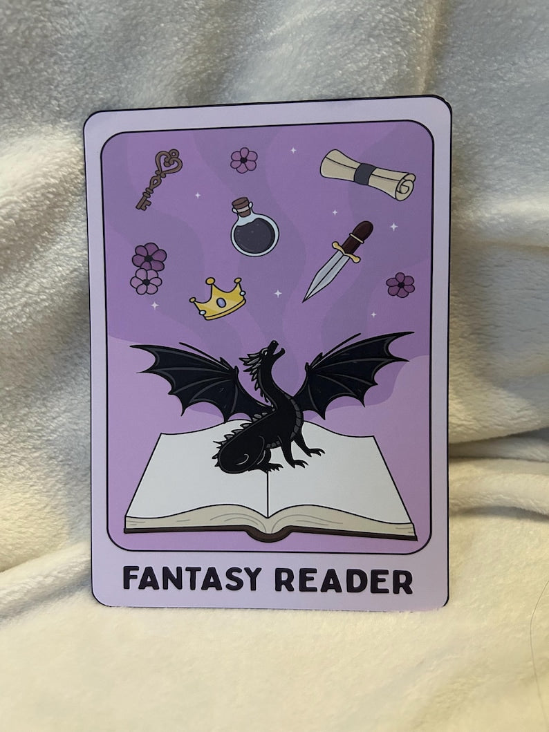 The fantasy reader purple kindle insert for clear case