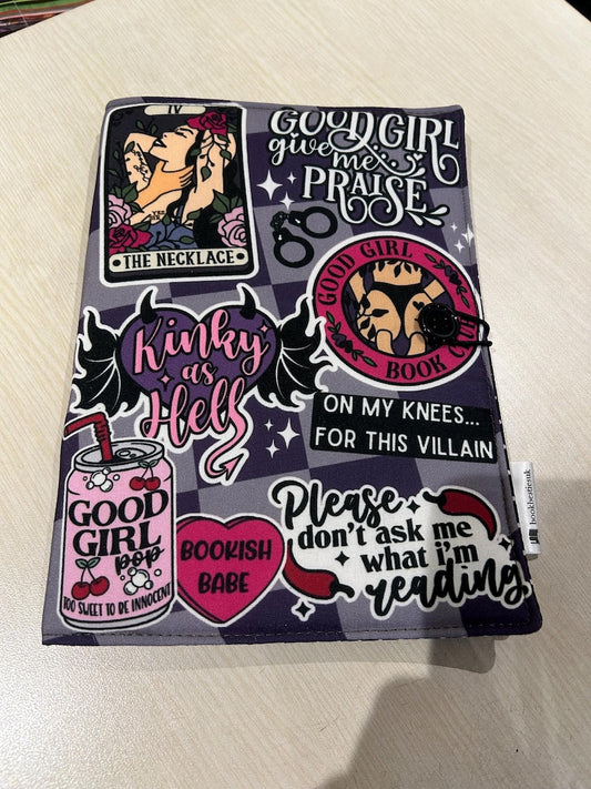 Good girl bookish book sleeve book jacket booksleeve