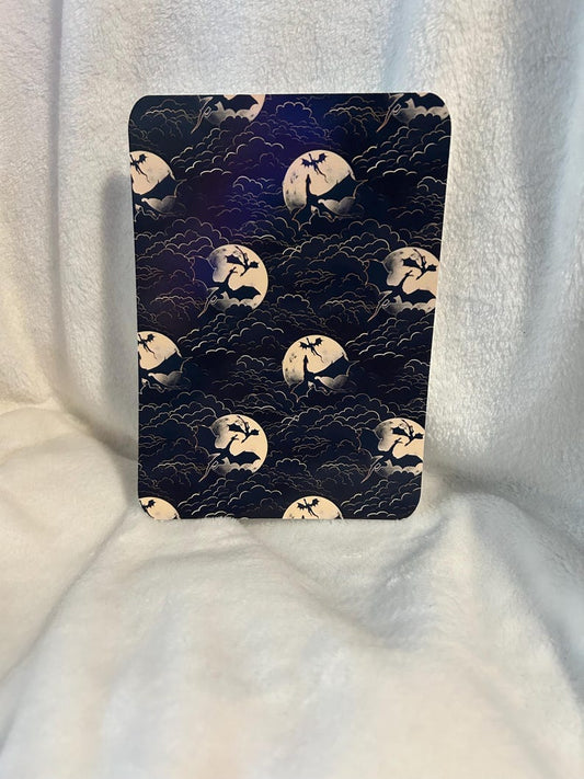 Flying dragons at night kindle insert for clear case