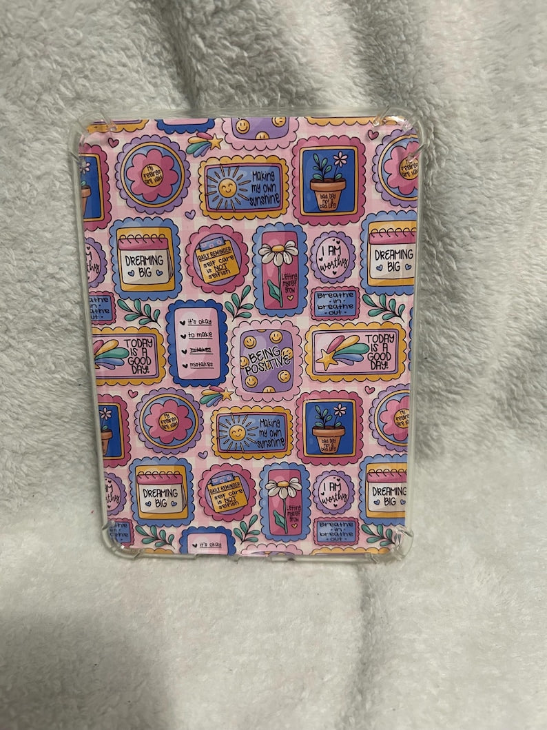 Positive sticker style kindle insert for clear case